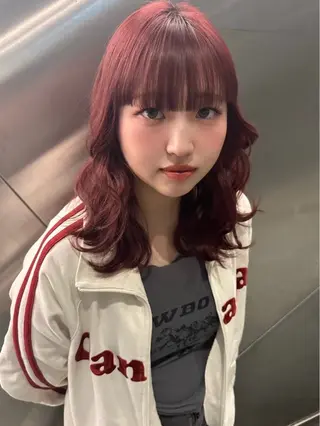 ミディアム カラー GiseL宗像所属・GiseL宗像 HiROEのヘアスタイル