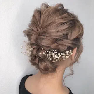 ミディアム カラー ヘアアレンジ GiseL天神カラー 髪質改善/ブリーチのヘアスタイル