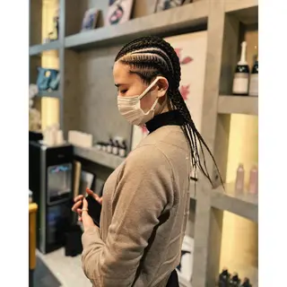 ミディアム カラー パーマ ヘアアレンジ メンズ キッズ BRAIDS💎愛子 大人ハイライト💎のヘアスタイル