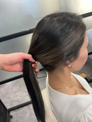 セミロング ヘアアレンジ パーマ カラー 【N°deseo】 吉祥寺のヘアスタイル