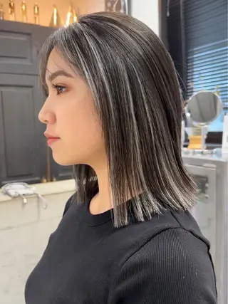 ミディアム カラー 🫐寒色系カラー 🫐ヤマナカリリカのヘアスタイル