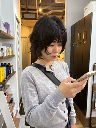 ミディアム パーマ nao/福岡美容室 パーマ/ボブパーマのヘアスタイル