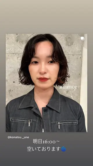 ショート パーマ/ボブパーマ 艶カラー/坂本小夏のヘアスタイル