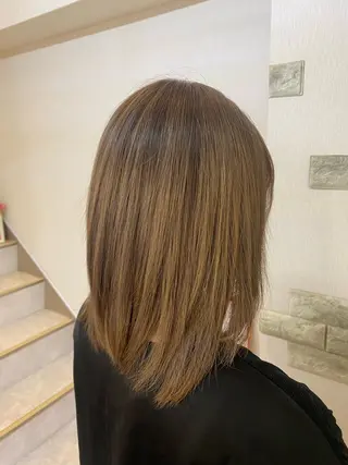 セミロング カラー ️🫧押上️🫧はな 🫧うる艶パーマのヘアスタイル