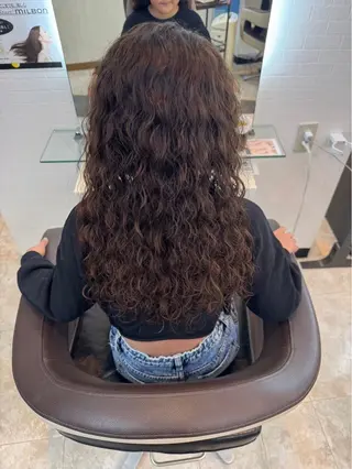 ロング パーマ キッズ 平井 沙希のヘアスタイル