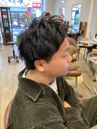 ミディアム メンズ カット特化型 美容師/栗本のヘアスタイル