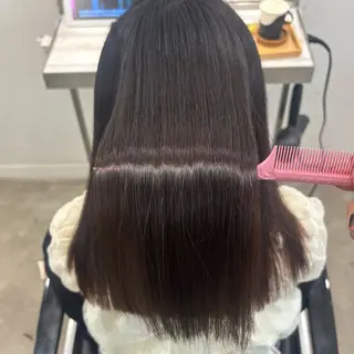 セミロング 髪質改善ストレート /暖色カラー🎀🪞のヘアスタイル