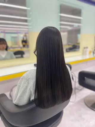 ロング カラー ヘアアレンジ ☁️縮毛矯正✖️ 透明感☁️りくのヘアスタイル