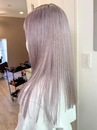 セミロング 🍀ケアブリーチ カラー🍀坂井のヘアスタイル