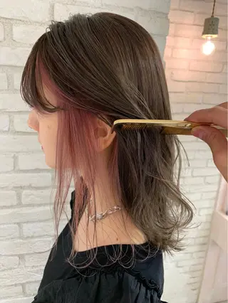 ミディアム カラー 韓国ヘア/艶カラー /田中悠佑のヘアスタイル