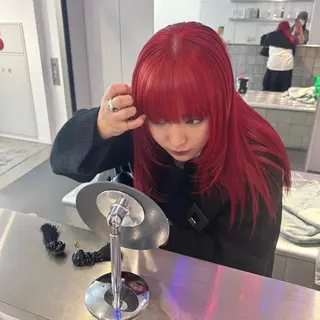 ミディアム カラー ✨うる艶/ブリーチ✨ 𝓡𝒖𝓷𝐚💋のヘアスタイル