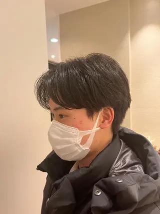 ショート パーマ メンズ メンズカット曲がる 縮毛矯正佐々木タクマのヘアスタイル