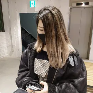 ミディアム カラー 艶髪✨ブリーチ職人 井手正康のヘアスタイル