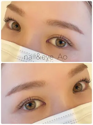 ミディアム カラー パーマ ヘアアレンジ メンズ キッズ ネイル マツエク・マツパ アイブロウ nail&eye Aoのマツエク・マツパデザイン