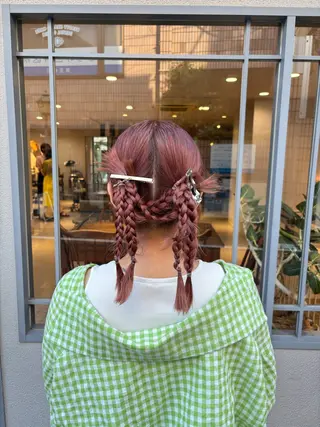 カラー ヘアアレンジ yu- naのヘアスタイル