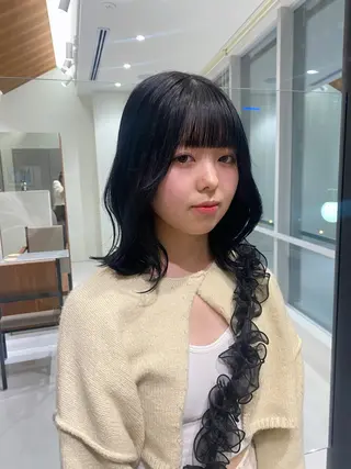 ミディアム 🎀透明感× 暖色カラーつな🎀のヘアスタイル