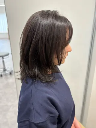 セミロング カラー ヘアアレンジ 谷 あやこのヘアスタイル