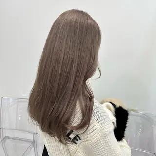 ミディアム ブラウンベージュ🤎 ブリーチなし🤎のヘアスタイル