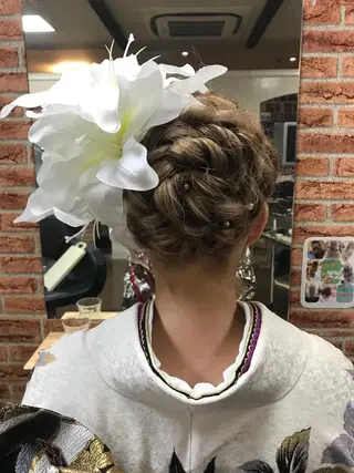 セミロング 家田 竜のヘアスタイル