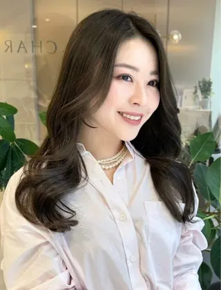 ロング カラー カット無料｜レイヤー カット｜韓国モテへアのヘアスタイル