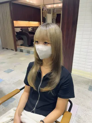 ロング suzuka/透明感 カラー 美髪縮毛矯正のヘアスタイル