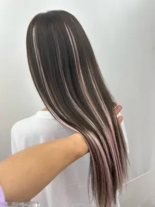 ロング カラー ヘアアレンジ alpha. カラーエクステ下妻のヘアスタイル