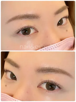 ミディアム カラー パーマ ヘアアレンジ メンズ キッズ ネイル マツエク・マツパ アイブロウ nail&eye Aoのマツエク・マツパデザイン