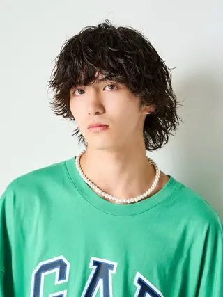 ミディアム パーマ メンズ 川口 翔太郎（fifth）のヘアスタイル