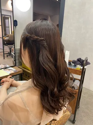 ミディアム パーマ ヘアアレンジ まとまるボブ🌼 アレンジ🌼鴨下穂香のヘアスタイル