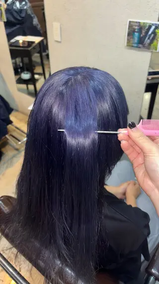 セミロング カラー 小池 かなこのヘアスタイル