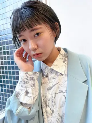 ミディアム カラー ill.所属・ill［イル］大須 ダブルカラー髪質改善のヘアスタイル