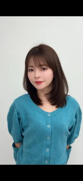 ミディアム カラー ヘアアレンジ 最小顔周り&レイヤー 特化/池袋/kokiのヘアスタイル