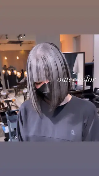 ミディアム カラー 💜ハイトーン💛 マジカルかいちゃんのヘアスタイル