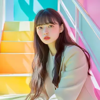 ロング 池袋/ダブルカラー GLADGE🩵のヘアスタイル
