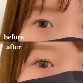 マツエク・マツパ 肌に馴染むハイトーン /ミルクティーカラーのヘアスタイル