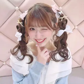 ロング ヘアアレンジ 🎀ふわふわアイドル ヘアメ🎀AYANEのヘアスタイル