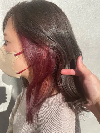 ミディアム カラー 坂本 勇将のヘアスタイル