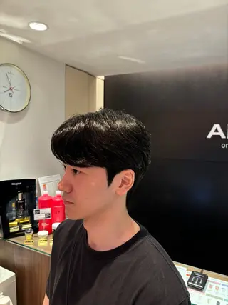 ショート パーマ メンズ カルマパーマ韓国ヘア shiryuのヘアスタイル