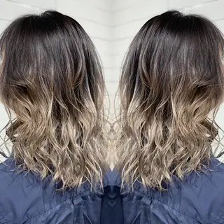 ミディアム カラー パーマ ヘアアレンジ メンズ キッズ ネイル マツエク・マツパ 髪質改善×ハイトーン 中田啄也のヘアスタイル