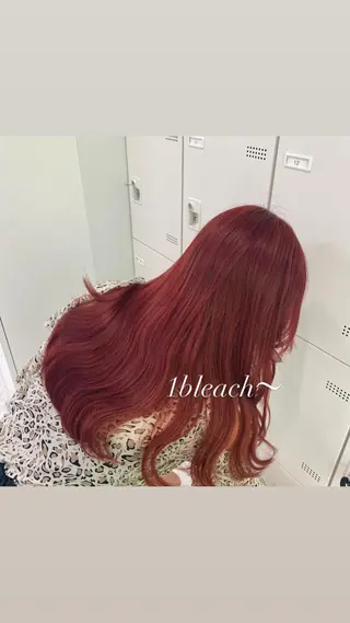 ロング カラー 🌼リナ🌼赤み消し オリーブ/ブラウンのヘアスタイル