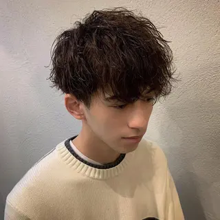 ショート カラー パーマ メンズ メンズ特化/パーマ/ メッシュ/竜成のヘアスタイル