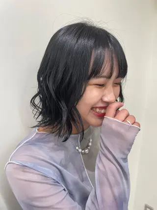 カラー パーマ/ボブ/ ヘルシーカラー/風花のヘアスタイル