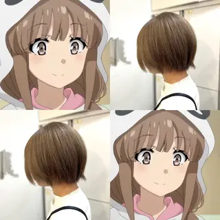 ショート カラー インナー/デザイン/ 白髪染め/しゅうとのヘアスタイル