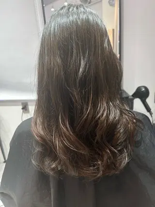セミロング パーマ Yamamoto 半個室美容室zinaのヘアスタイル