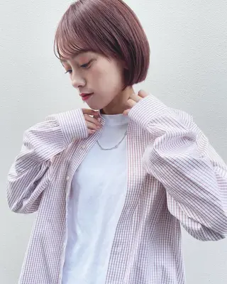 ショート カラー 嶋佐 昌大 シマサマオのヘアスタイル