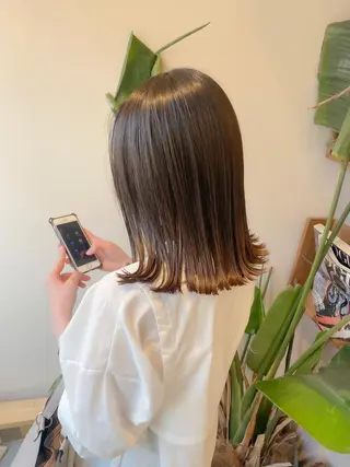 ミディアム ボブ韓国風レイヤー 髪質改善/畠中ケントのヘアスタイル