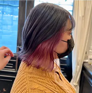 ミディアム カラー REAL 心斎橋所属・ブリーチ/ベージュ /ピンク🦋ナツミのヘアスタイル