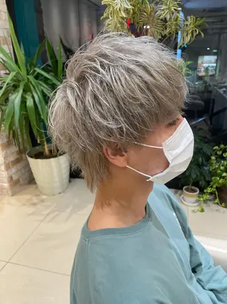 メンズ IwAsh中山所属・✂︎中山ブリーチ・ パーマ✂︎露木智也のヘアスタイル