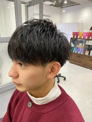 ショート メンズ 🟣メンズパーマ 川端 永遠🟣のヘアスタイル