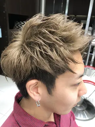 ショート カラー メンズ Eir-LUXE-所属・Eir-LUXE- 代表　鈴木翔平のヘアスタイル